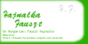 hajnalka fauszt business card